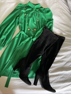 Unisa ~ Black Suede Knee Boots